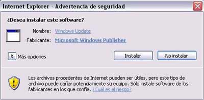 Aceptar Windows update